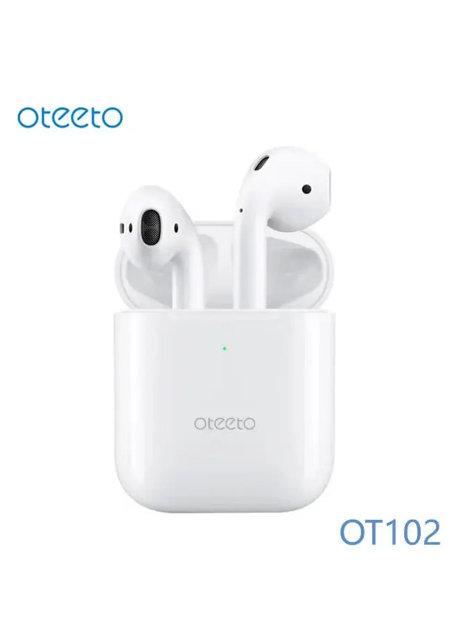 Oteeto OT102 Wireless Bluetooth Earbuds with Advanced Noise Cancellation Multi Functional Touch Control and Microphone Compatible With Android Mobiles and Tablets