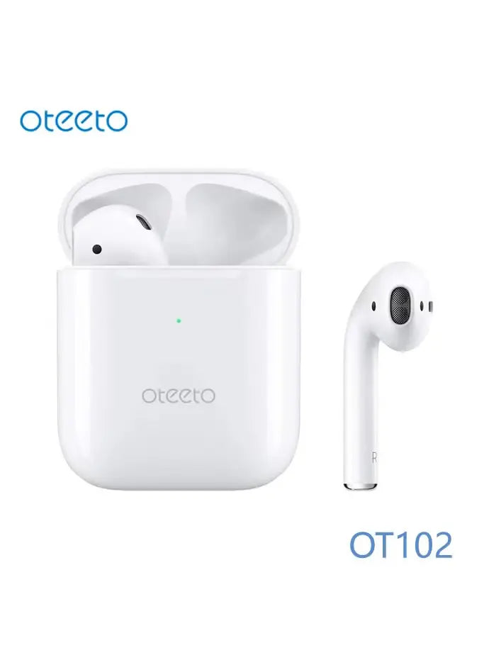 Oteeto OT102 Wireless Bluetooth Earbuds with Advanced Noise Cancellation Multi Functional Touch Control and Microphone Compatible With Android Mobiles and Tablets
