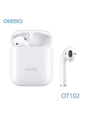 Oteeto OT102 Wireless Bluetooth Earbuds with Advanced Noise Cancellation Multi Functional Touch Control and Microphone Compatible With Android Mobiles and Tablets