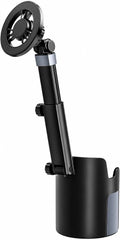 Car Cup Holder Phone Mount Compatible with All Smartphones, Adjustable Extendable Arm, 360° Rotation, Strong Magnetic Hold, Anti-Shake Design