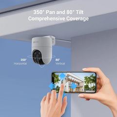 EZVIZ 360° Security Camera Outdoor with Auto-Tracking, WiFi Surveillance Camera for Home Security, Human/Motion Detection, Color Night Vision, Two-Way Talk, Waterproof, Alexa/Google | C8c