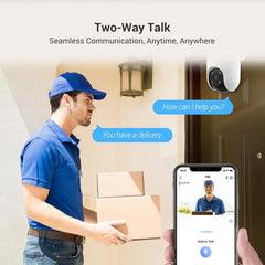 EZVIZ 360° Security Camera Outdoor with Auto-Tracking, WiFi Surveillance Camera for Home Security, Human/Motion Detection, Color Night Vision, Two-Way Talk, Waterproof, Alexa/Google | C8c