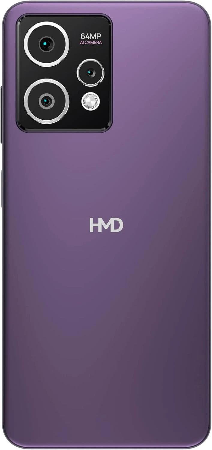HMD Crest Max 5G | 64MP Triple Rear AI Camera | 50MP Front Camera | Rigid OLED FHD+ HID Display | 8GB + 8GB VRAM, 256GB Storage | Android 14 | 33W Fast Charging | Deep Purple