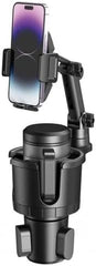 Car Cup Holder and Mobile Holder, (360 Adjustable Rotation) Go-Des Multifunctional Water Cup Holder Adjustable Have Perfect Fit for Different Cars