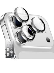 iPhone 17 Pro / 17 Pro Max Camera Lens Protector – Metal Silver, Scratch-Resistant Full Camera Guard