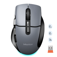 BTM001 Wireless Dual-Mode Ergonomic Black Mouse