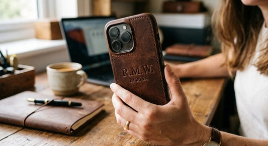 Personalized Leather iPhone Case