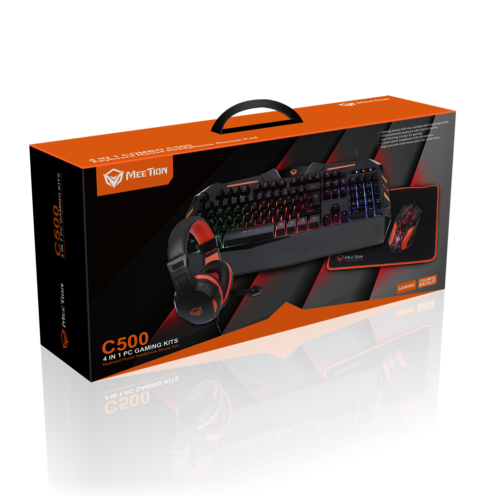C500 Backlit Gaming Combo Kits 4 in 1
