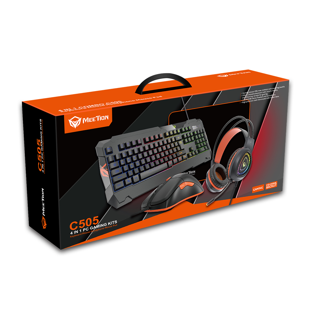 C505 Gaming Mouse Keyboard and Headset Combo with Mouse Pad