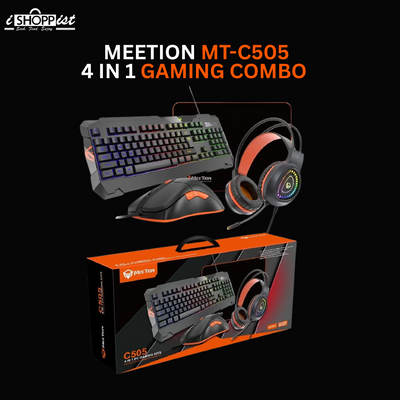Meetion C505 4-in-1 RGB Gaming Combo C505 | Gaming Kit – Keyboard, Mouse, Headset & Mouse Pad | Meetion C505 In UAE