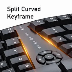Wireless Ergonomic Keyboard DirectorW |USB Nano receiver |Coverage ranges up to 10m |Power eﬃcient wireless technology