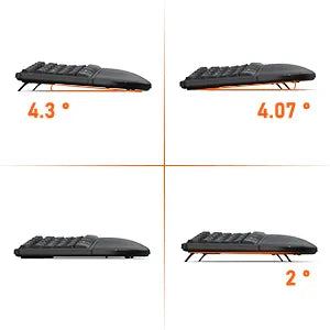 Wireless Ergonomic Keyboard DirectorW |USB Nano receiver |Coverage ranges up to 10m |Power eﬃcient wireless technology