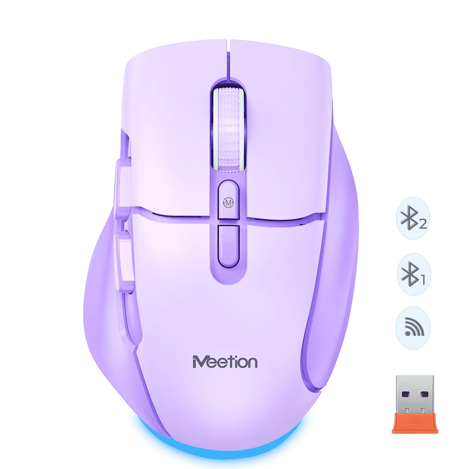 BTM001 Wireless Dual-Mode Ergonomic Black Mouse