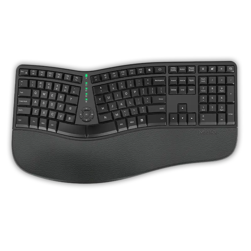 Wireless Ergonomic Keyboard DirectorW |USB Nano receiver |Coverage ranges up to 10m |Power eﬃcient wireless technology