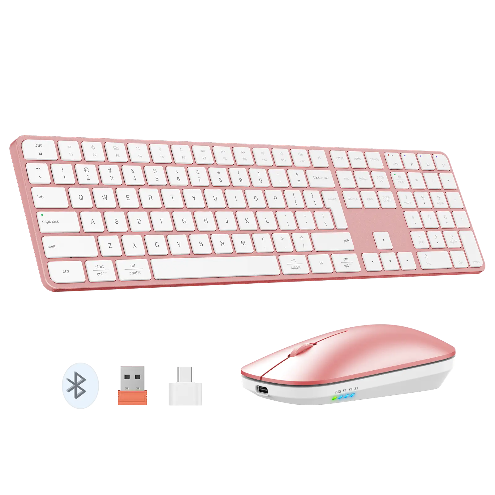 Ultra-Thin Full-Size Space Gray Wireless Office Combo iKey C230