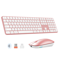 Ultra-Thin Full-Size Space Gray Wireless Office Combo iKey C230