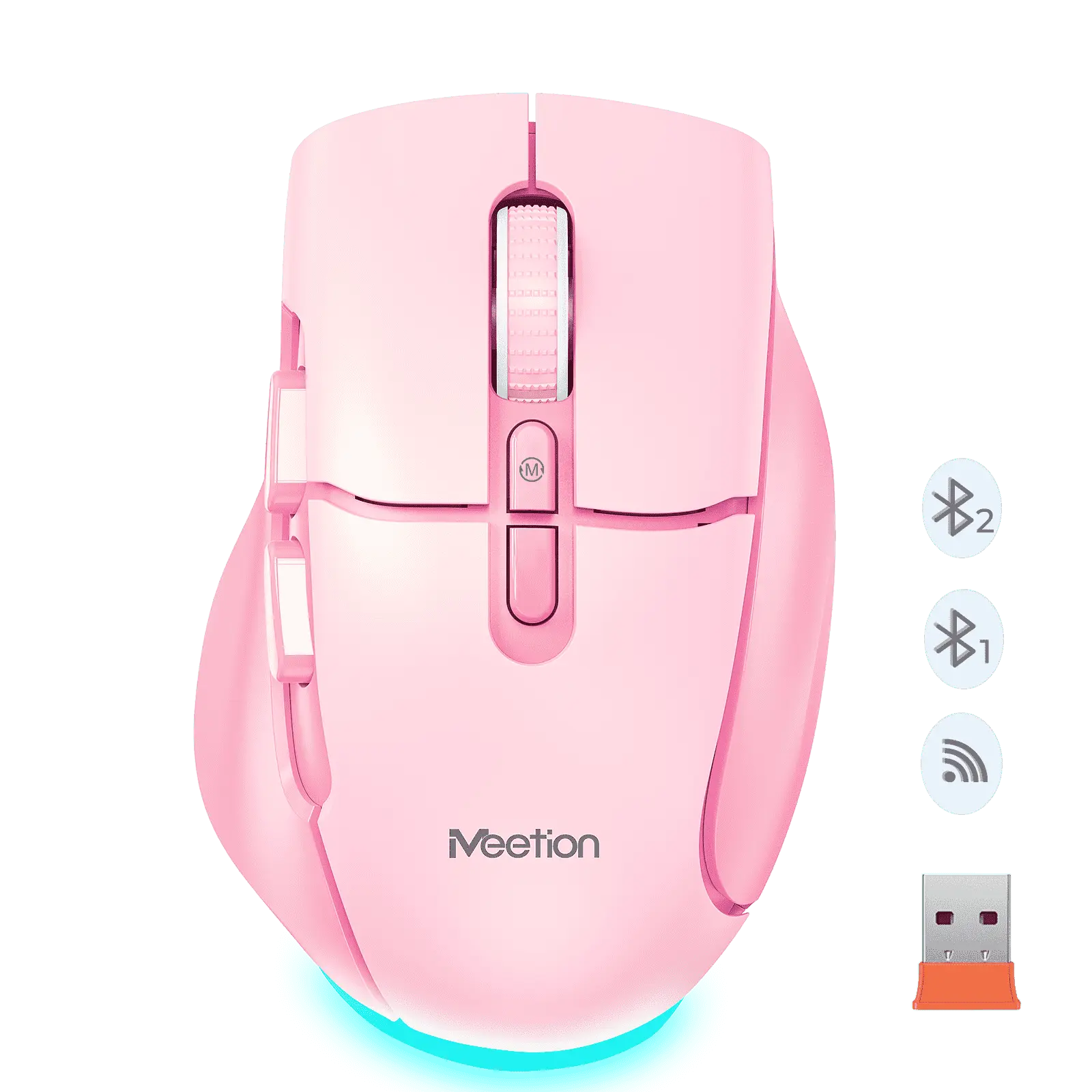 BTM001 Wireless Dual-Mode Ergonomic Black Mouse