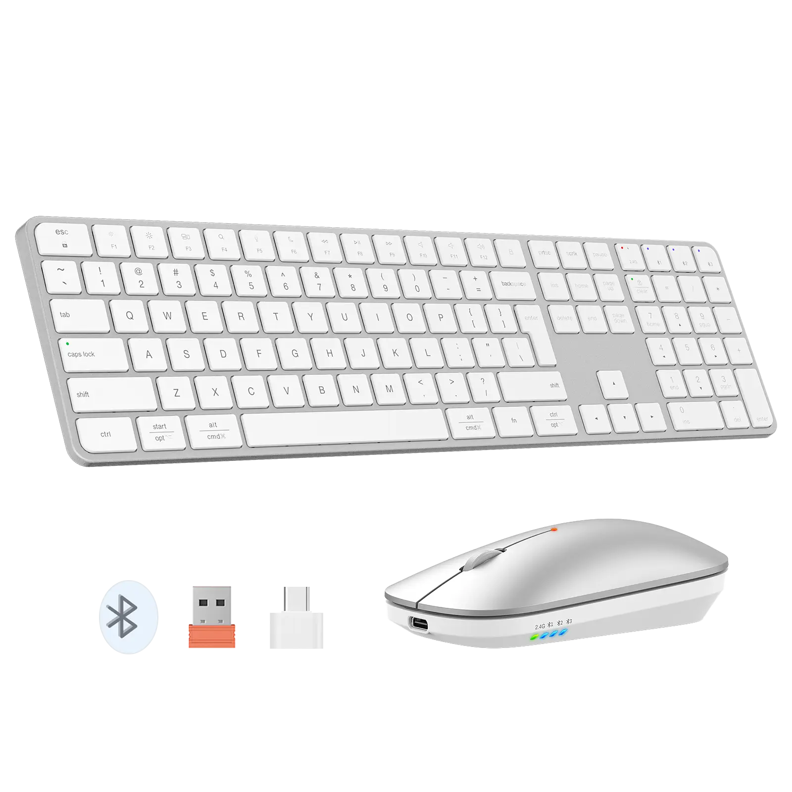 Ultra-Thin Full-Size Space Gray Wireless Office Combo iKey C230