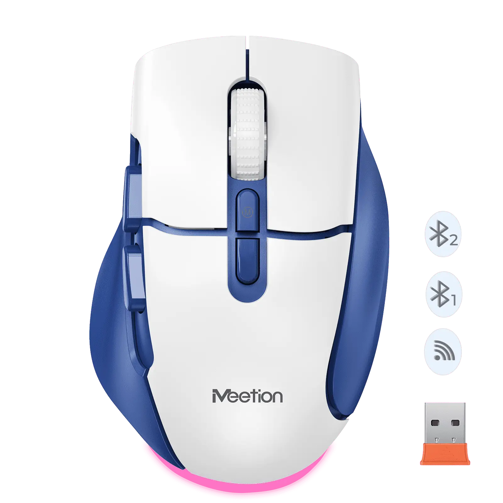 BTM001 Wireless Dual-Mode Ergonomic Black Mouse