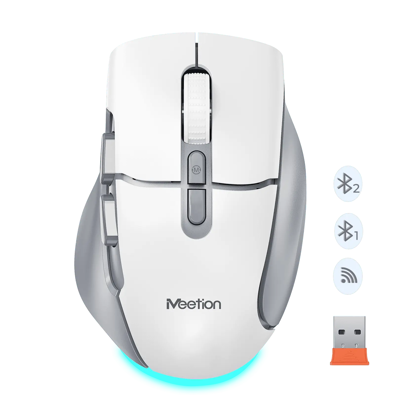 BTM001 Wireless Dual-Mode Ergonomic Black Mouse