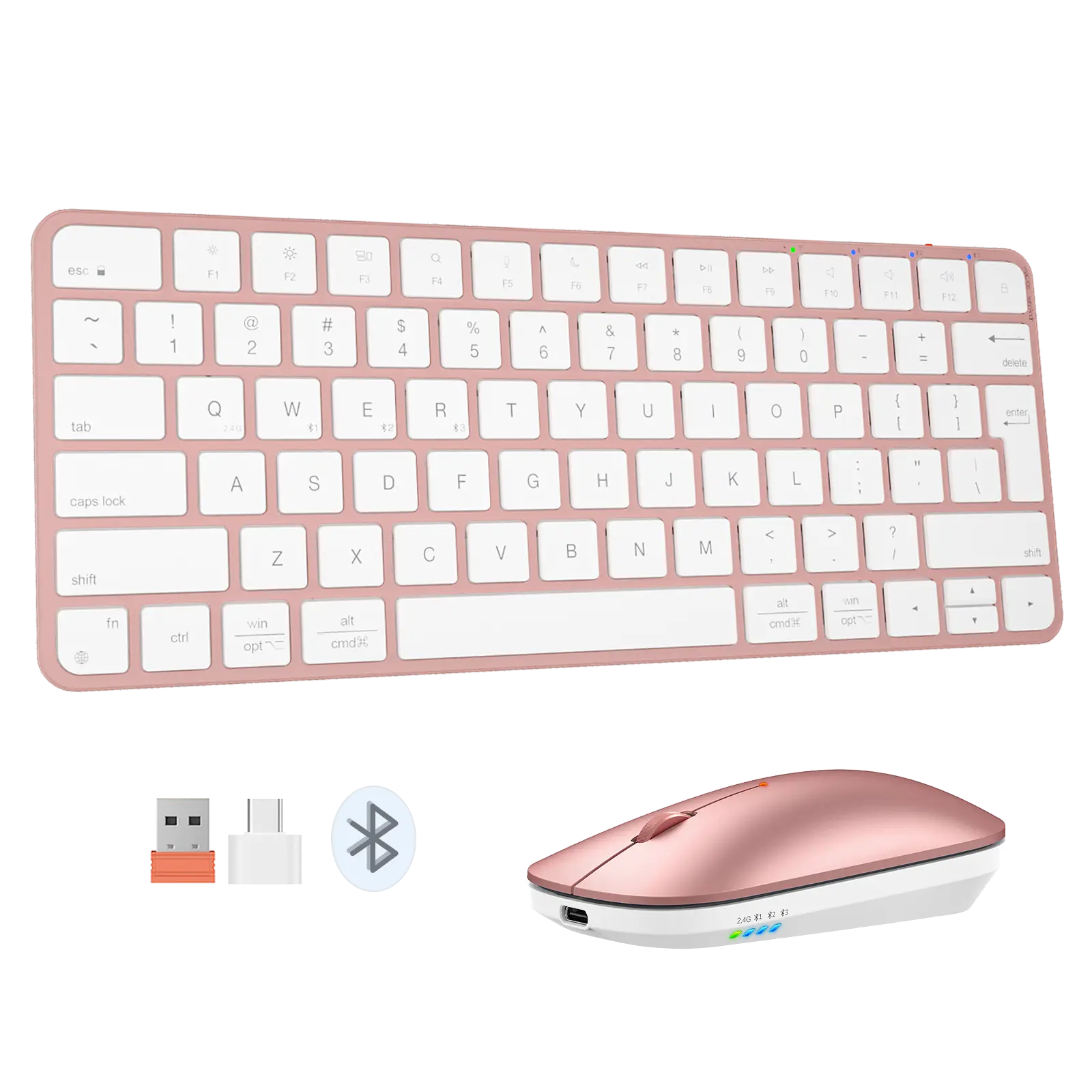 Wireless Ultra-thin Apple Keyboard and Mouse Combo ikey C210