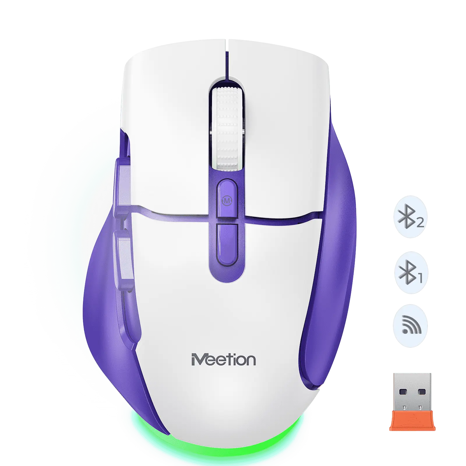 BTM001 Wireless Dual-Mode Ergonomic Black Mouse