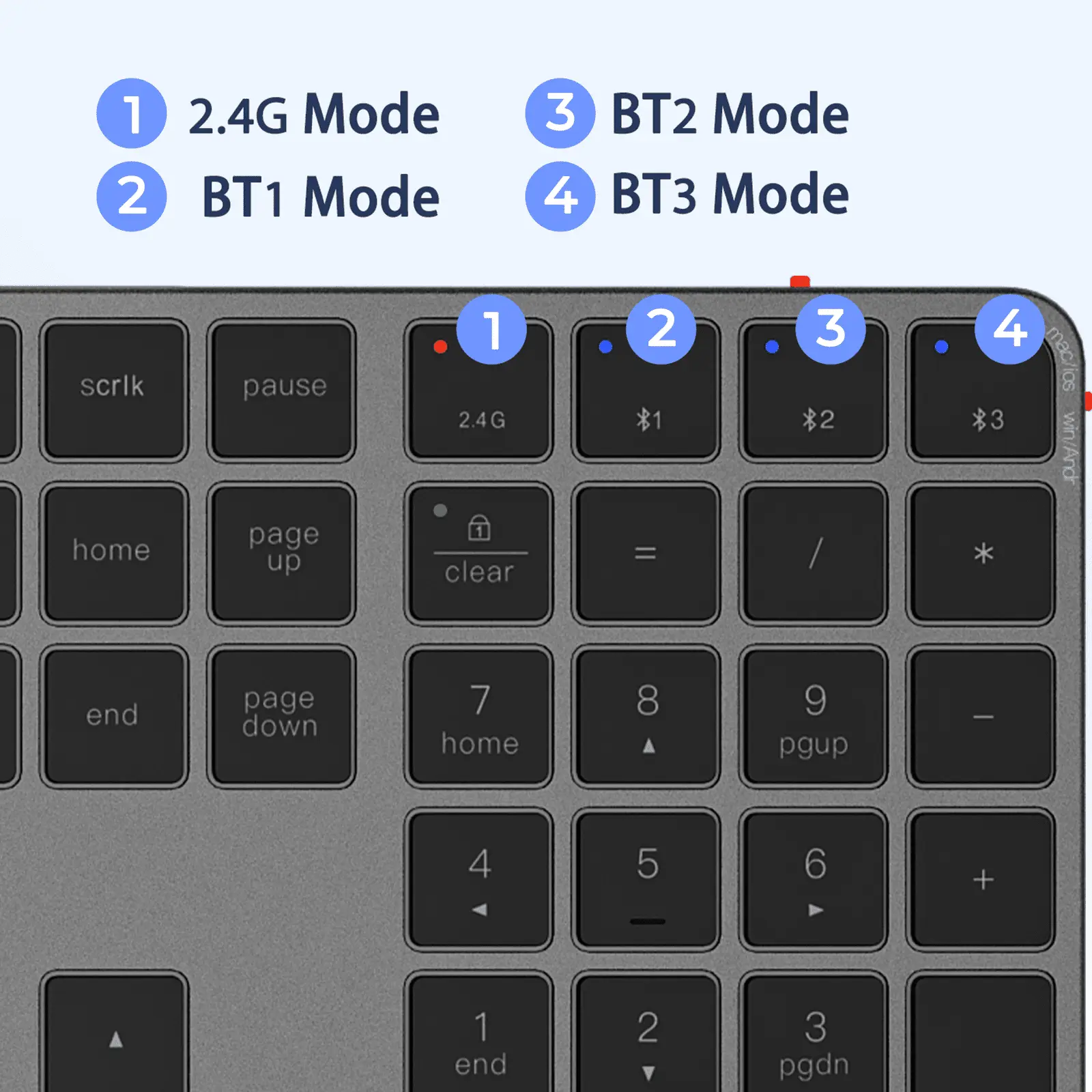 Full Keys 2.4G and Bluetooth Three Modes Keyboard ikey K230