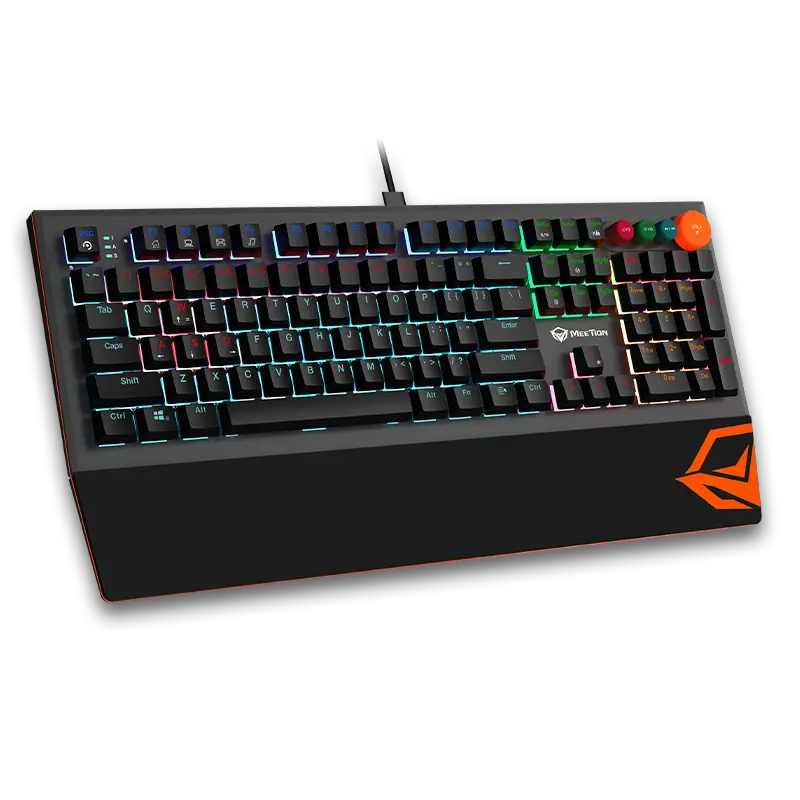 MK500 Colorful Adjustable Rainbow Backlight Mechanical Gaming Keyboard