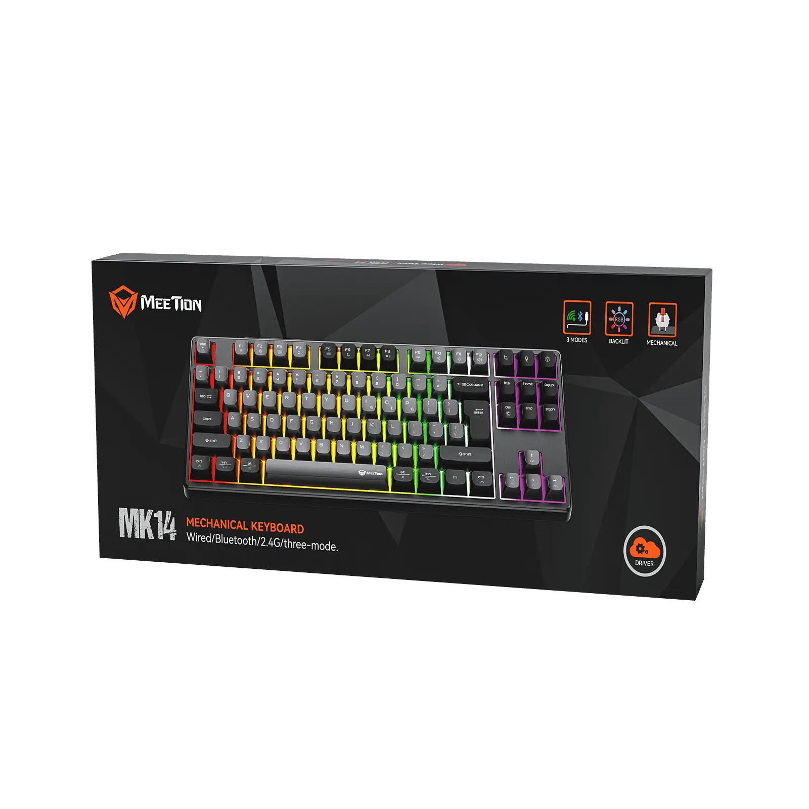 MK14 87-Key Triple-Mode Wireless RGB Mechanical Keyboard