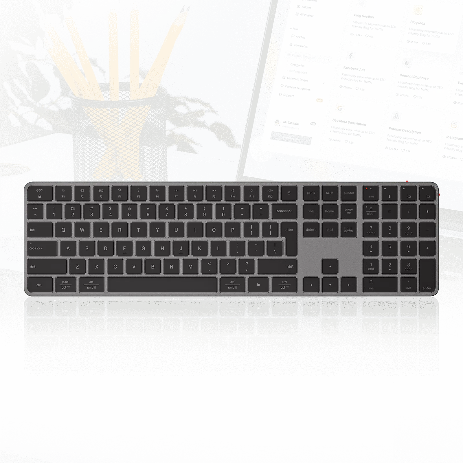 Full Keys 2.4G and Bluetooth Three Modes Keyboard ikey K230
