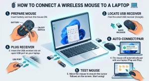 How to Connect a Wireless Mouse to a Laptop
