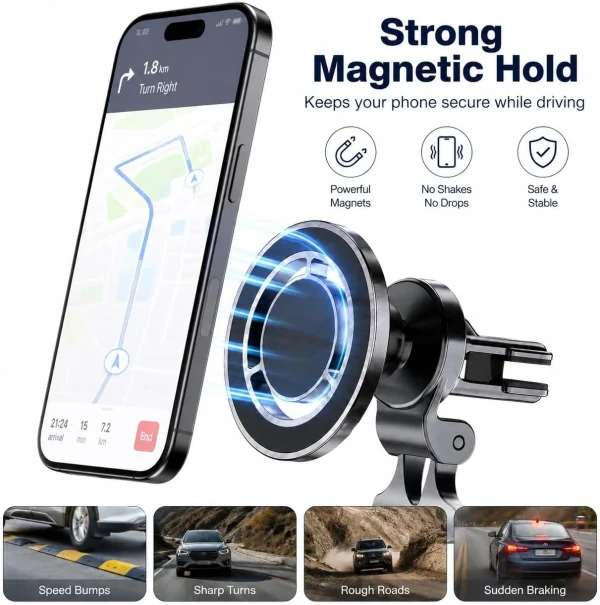 Magnetic Car Phone Holder for Air Vent