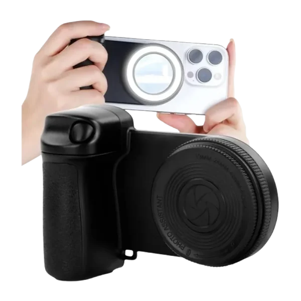 Magnetic Smartphone Camera Grip with Bluetooth & Selfie Light