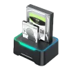 1 HAING 2.5/3.5 Inch SATA HDD/SSD Dual Bay Docking Station