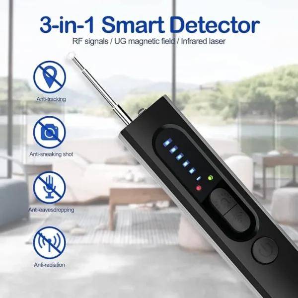1 X13 Wireless Signal & Hidden Camera Detector – 6-Level Signal Strength Adjustment with Optical Viewfinder