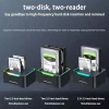2 HAING 2.5/3.5 Inch SATA HDD/SSD Dual Bay Docking Station with Offline Cloning, USB 3.0 and 40TB Support