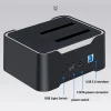 3 HAING 2.5/3.5 Inch SATA HDD/SSD Dual Bay Docking Station with Offline Cloning, USB 3.0 and 40TB Support