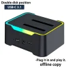 4 HAING 2.5/3.5 Inch SATA HDD/SSD Dual Bay Docking Station with Offline Cloning, USB 3.0 and 40TB Support