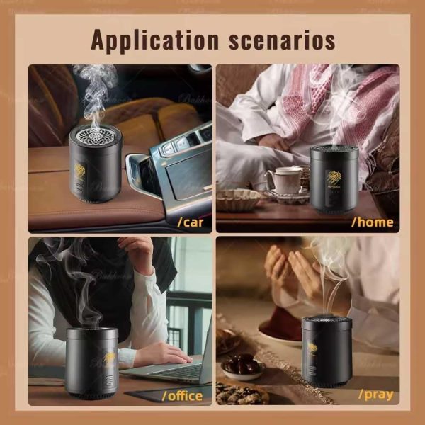 Luxury Portable Electric Oud & Bakhoor Incense Burner 2-in-1 Smart Arabic Mabkhara for Charcoal & Oud | Fast Heating, LED Indicator & USB Rechargeable – Premium Aromatherapy Diffuser for Home, Car